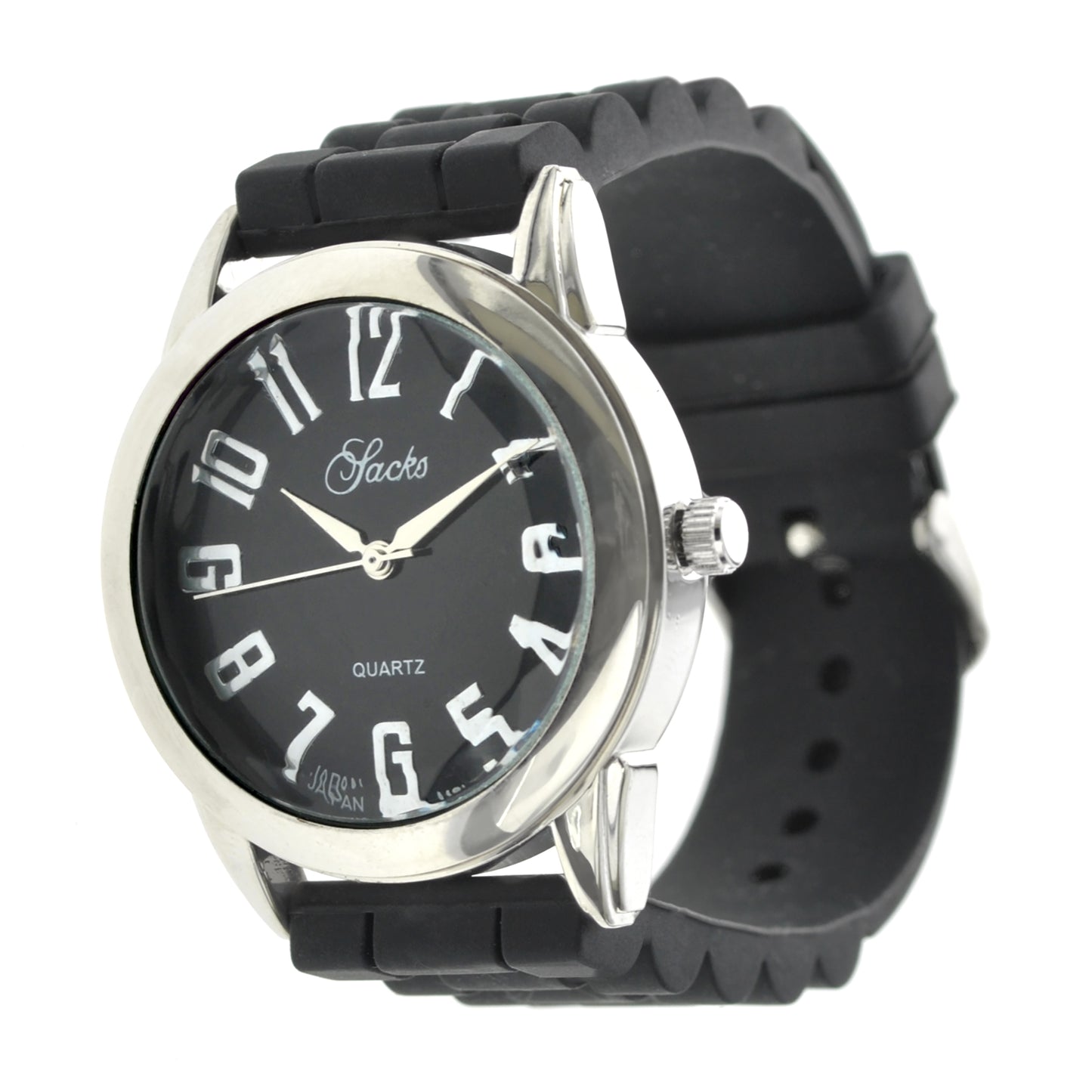 art. 1175 012NG - SACKS - Reloj Malla Silicona con Caja de Metal