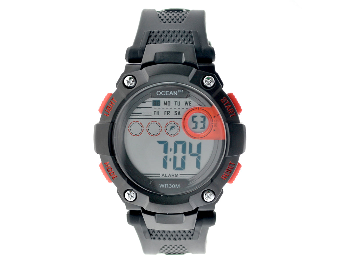 art. 1190 009RJ - OCEAN DR - Reloj Digital Crono Alarma, Caballero, Sumergible 3 ATM