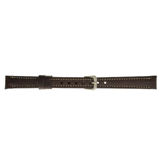 Malla para Reloj Pulsera, Cuero Luppi 12 MM Marrón Oscuro