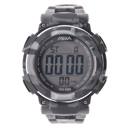art. 10305 016GR - AIWA Time - Reloj Digital Crono Alarma, Caballero, AIWA Time, Sumergible 5 ATM