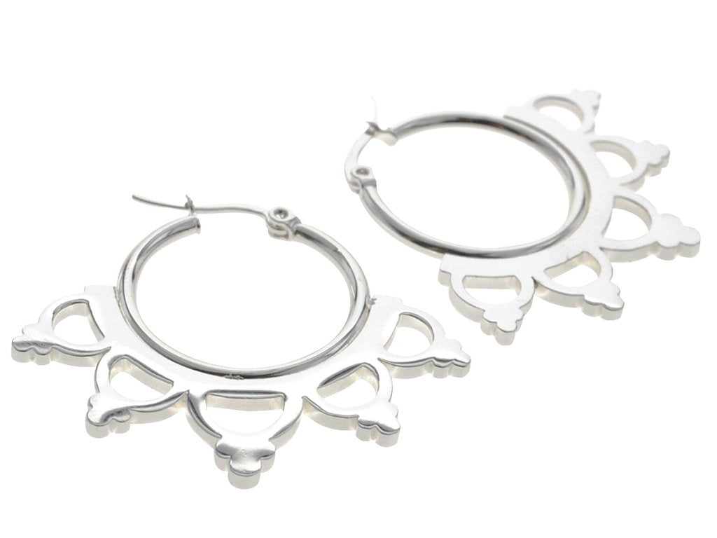 Aros acero blanco hindues Chetana 24 mm D&K / 1200AR-33