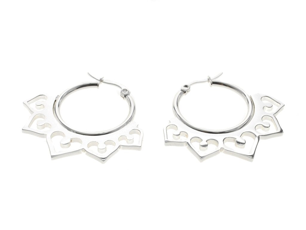 Aros acero blanco hindues Maha 24 mm D&K / 1200AR-34