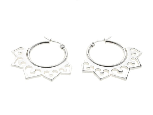 Aros acero blanco hindues Maha 24 mm D&K / 1200AR-34