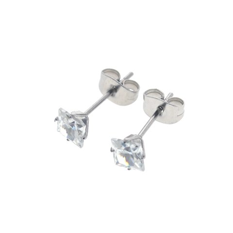 Aros acero quirurgico chispita cristal engarzado 5 mm D&K / 200CH-30