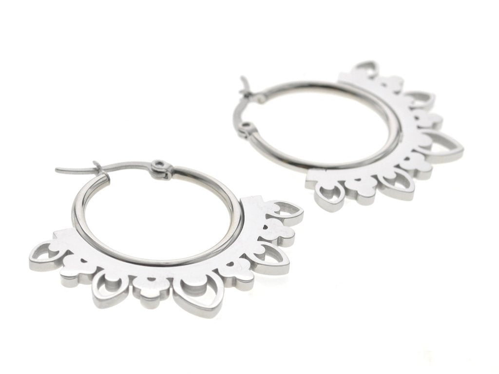 Aros acero quirurgico hindues Vriti 24 mm D&K / 200AR-111