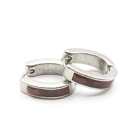 Aros cubano esmaltado rojo 13 mm D&K / 200CN-70