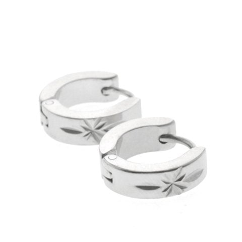 Aros cubanos acero quirurgico con tramado estrellita 10 mm D&K / 200CU-95