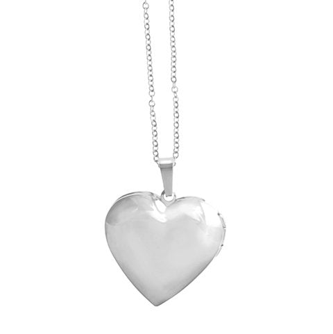 Conjunto de acero blanco corazon relicario 45 cm D&K / 1400CD-47