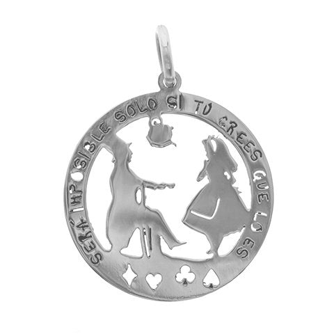 Dije acero Alicia en el pais de las maravillas / 500FR-27