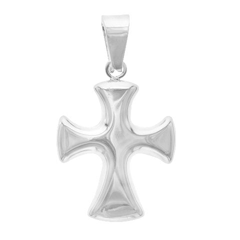 Dije acero blanco cruz inflada 4 cm D&K / 1300RE-23