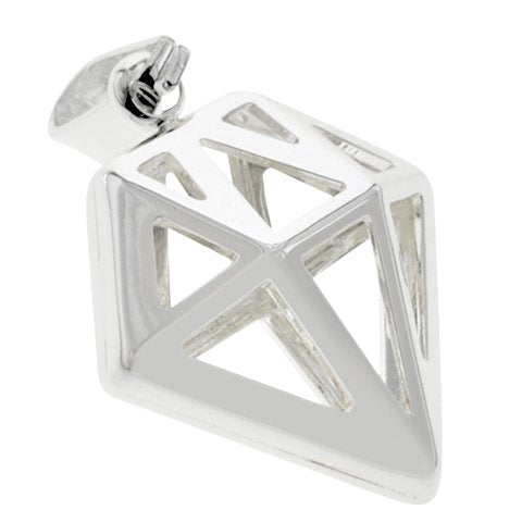 Dije acero blanco diamante calado 4 cm D&K / 1300GE-44