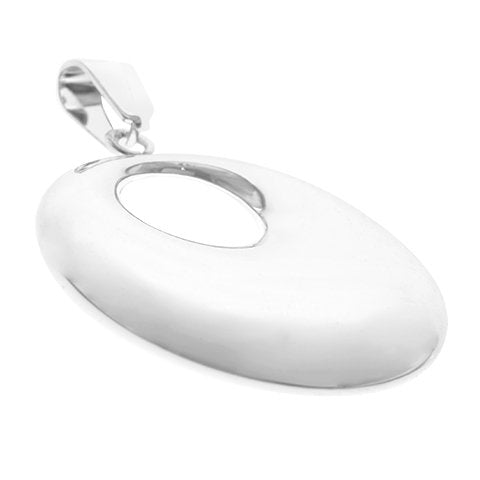 Dije acero blanco inflado circular 5 cm D&K / 1300GE-42