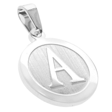 Dije acero blanco inicial A 3 cm D&K / 1300IN-11