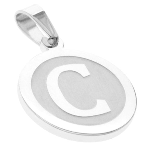 Dije acero blanco inicial C 3 cm D&K / 1300IN-10