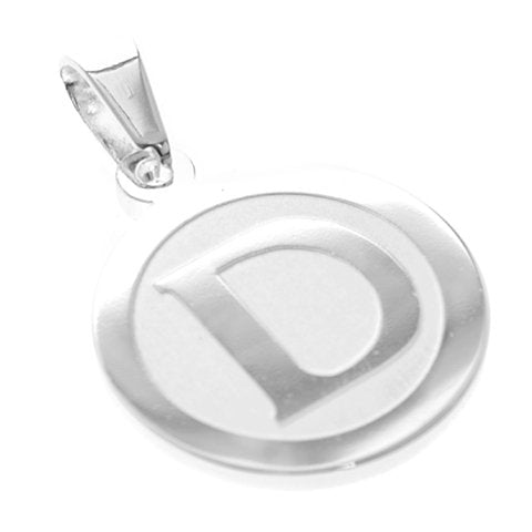 Dije acero blanco inicial D 3 cm D&K / 1300IN-6