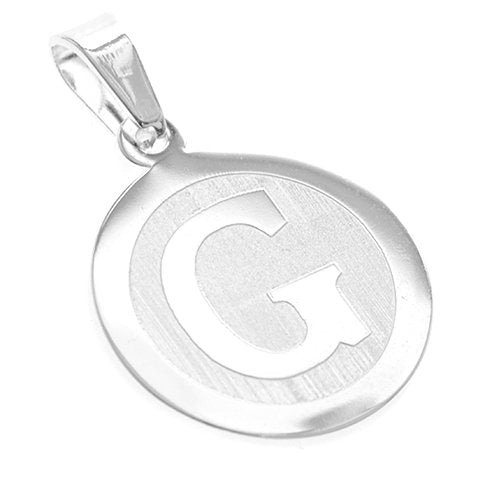 Dije acero blanco inicial G 3 cm D&K / 1300IN-7