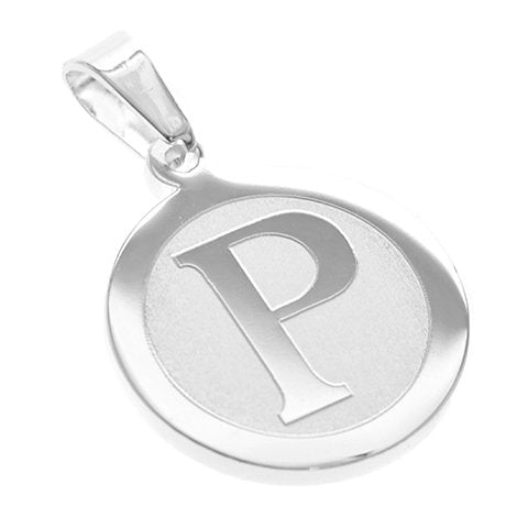 Dije acero blanco inicial P 3 cm D&K / 1300IN-2