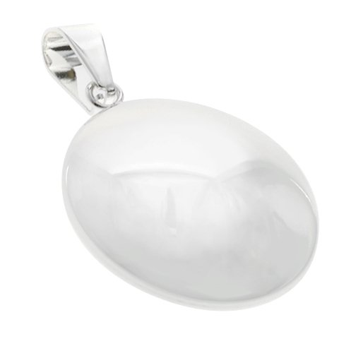 Dije acero blanco redondo inflado 4 cm D&K / 1300GE-48