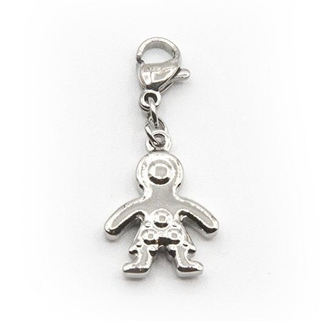 Dije acero nene 3 cm con mosqueton incl. D&K / 500NE-6