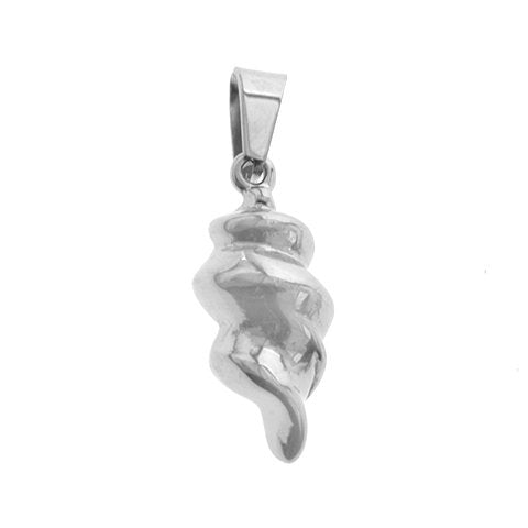 Dije acero quirurgico caracola maciza 2.8 cm / 500GE-105