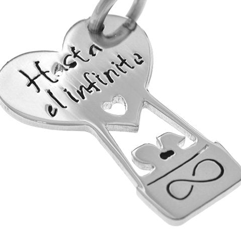 Dije acero quirurgico globo con frase Hasta el infinito 3,2 cm D&K / 500CZ-64