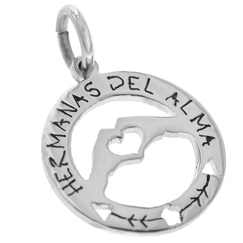 Dije acero quirurgico Hermanas del alma 32mm / 500FR-42