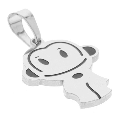 Dije acero quirurgico mono con esmaltado 3.4 cm D&K / 500AM-68