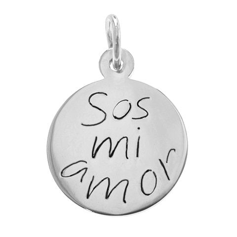 Dije acero quirurgico SOS MI AMOR 2.8 cm  / 500FR-57