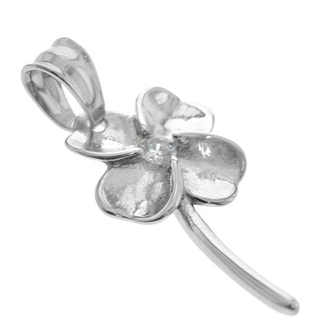 Dije acero quirurgico trebol con cubic 4.2 cm D&K FERIA / 500FL-56