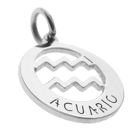 Dije Acero Quirúrgico Signo Zodiaco Acuario 3,2 cm  / 500ZO-2