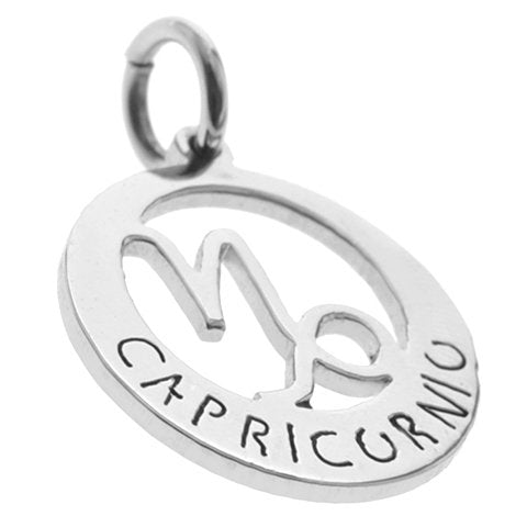 Dije Acero Quirúrgico Signo Zodiaco Capricornio 3,2 cm Alt. Incl. Argolla. D&K / 500ZO-3