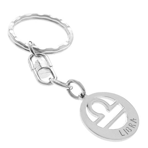 Llavero acero quirurgico signo zodiaco libra / LLAV-018
