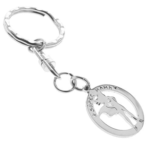 Llavero acero quirurgico Super Mama 8 cm D&K / LLAV-027