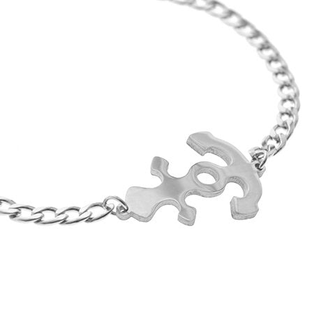 Pulsera acero economica con dije ancla D&K FERIA / 600EC-27