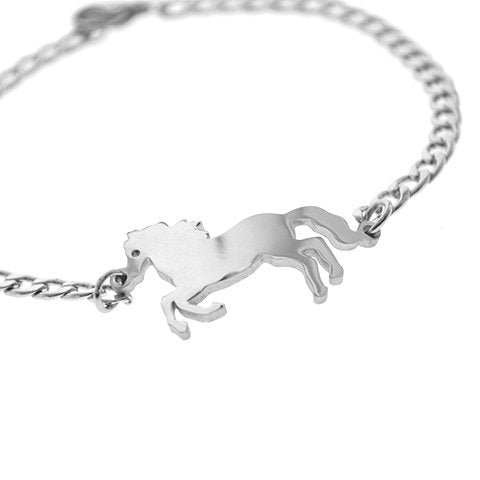 Pulsera acero economica con dije caballo D&K / 600EC-14
