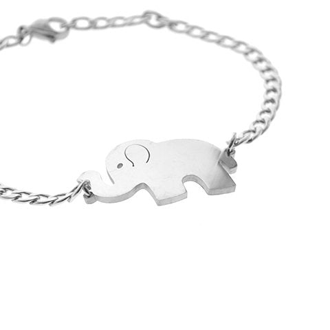 Pulsera acero economica con dije elefante D&K / 600EC-1