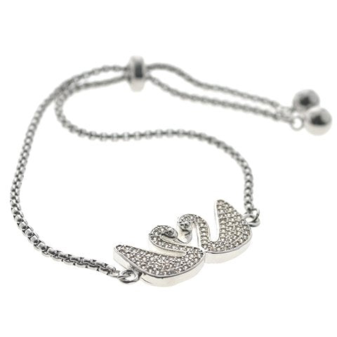 Pulsera tennis acero T-Swarovski dije dos cisnes con cubic D&K - 600TN-25