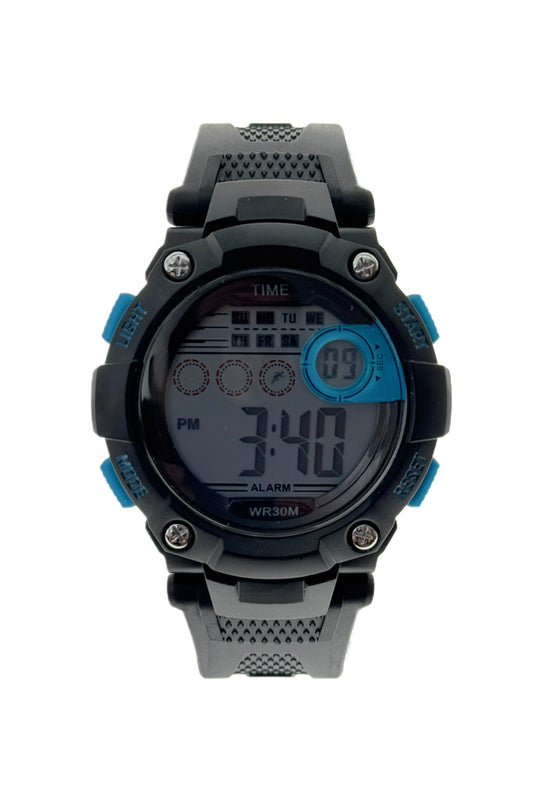 art. 1190 004AZ - TIME - Reloj Digital Crono Alarma, Caballero, Sumergible 3 ATM