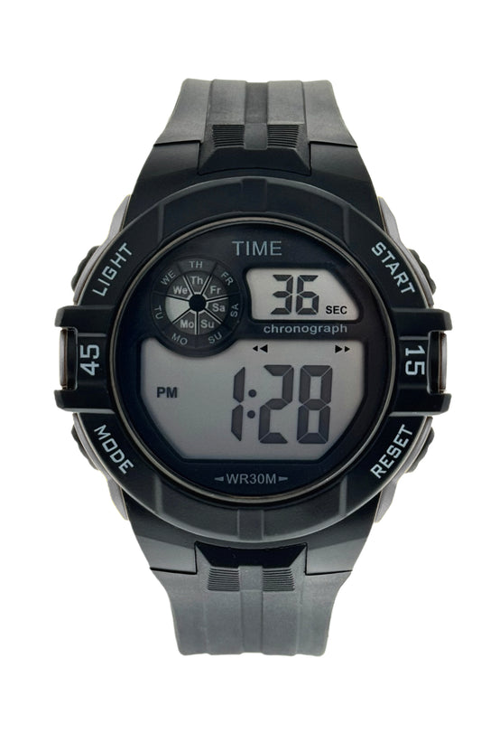 art. 1190 006PL - TIME - Reloj Digital Crono Alarma, Caballero, Sumergible 3 ATM