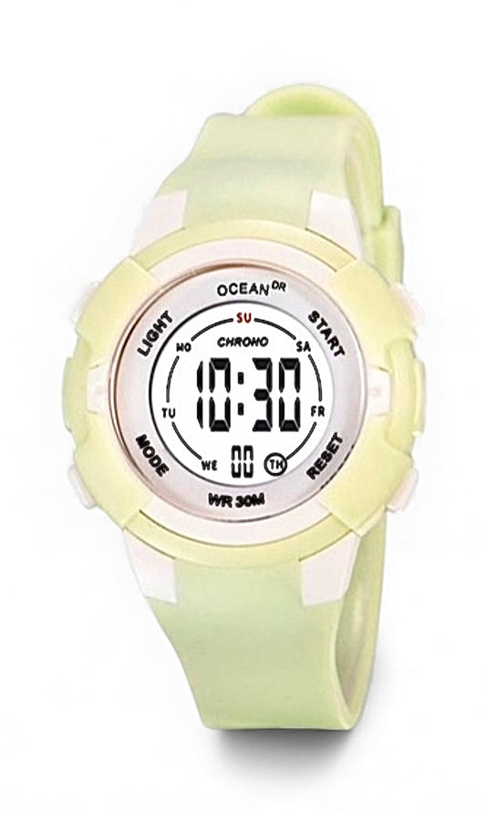 art. 1190 026BL - OCEAN DR - Reloj Digital Crono Alarma, Dama, Sumergible 3 ATM