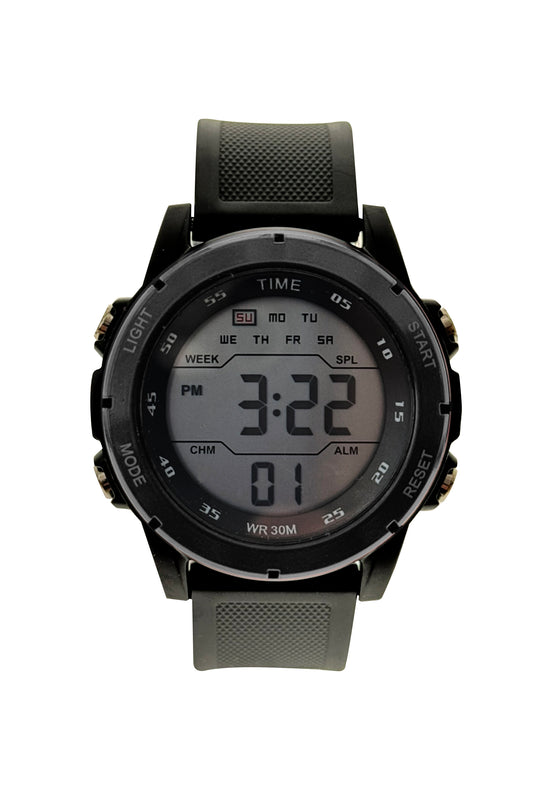 art. 1190 028NG - TIME - Reloj Digital Crono Alarma, Caballero, Sumergible 3 ATM