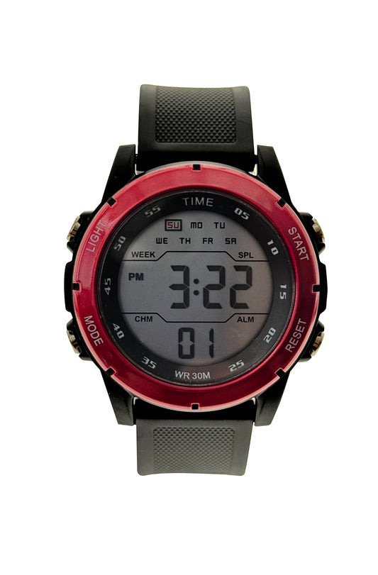 art. 1190 028RJ - TIME - Reloj Digital Crono Alarma, Caballero, Sumergible 3 ATM