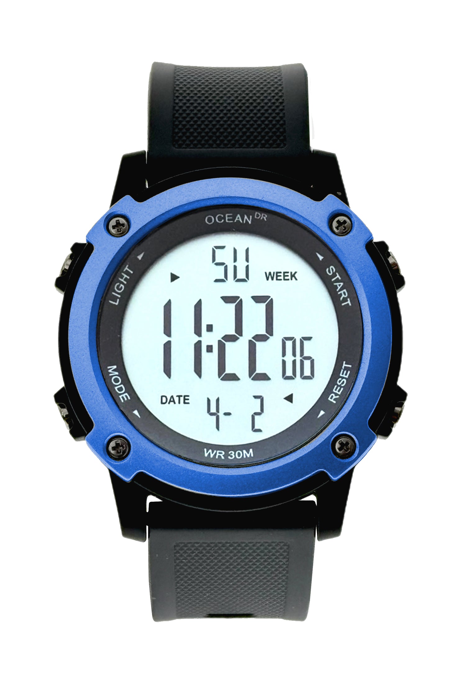 art. 1190 029AZ - OCEAN DR - Reloj Digital Crono Alarma, Caballero, Sumergible 3 ATM