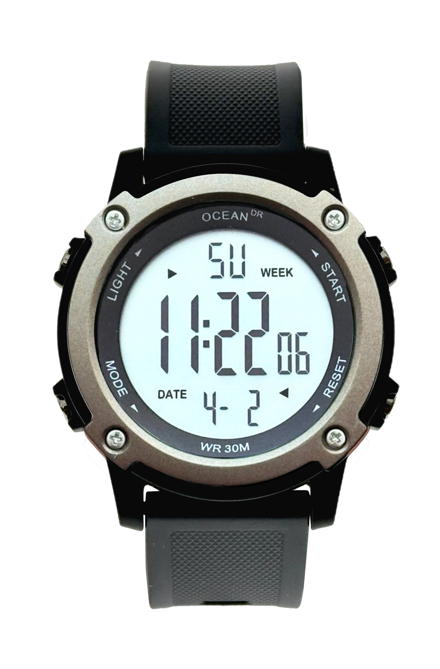 art. 1190 029BR - OCEAN DR - Reloj Digital Crono Alarma, Caballero, Sumergible 3 ATM