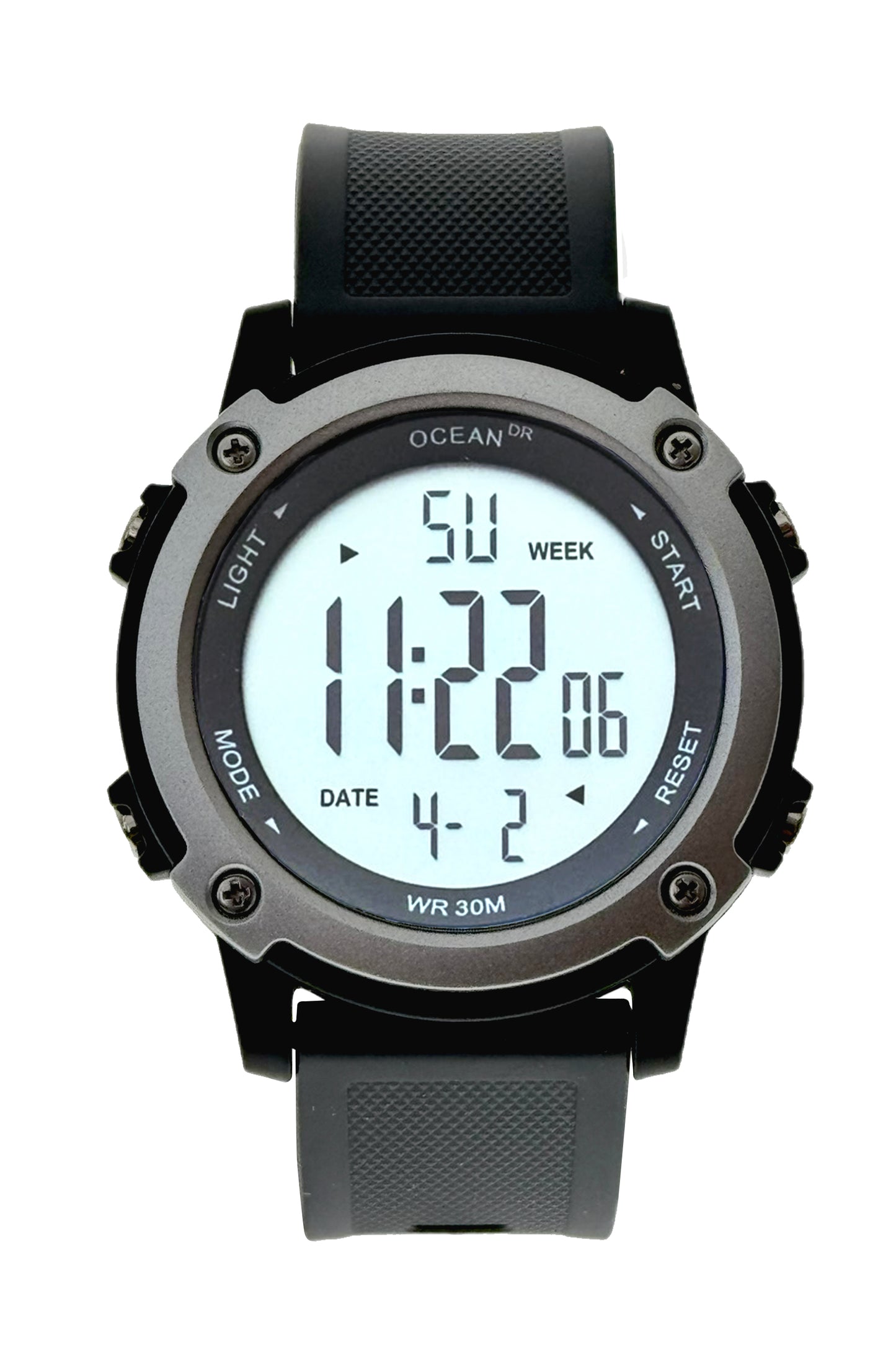 art. 1190 029PL - OCEAN DR - Reloj Digital Crono Alarma, Caballero, Sumergible 3 ATM