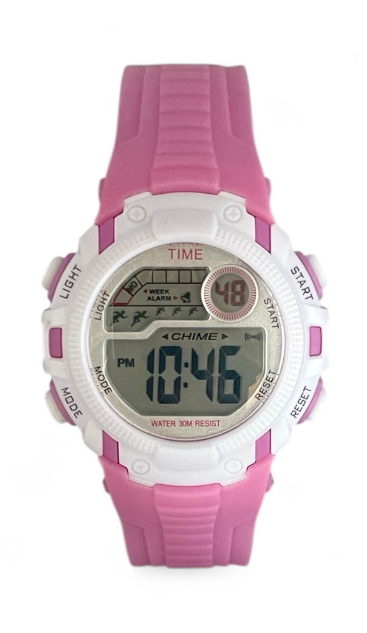 art. 1190 003FS - TIME - Reloj Digital Crono Alarma, Dama, Sumergible 3 ATM