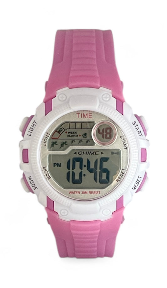 art. 1190 003FS - TIME - Reloj Digital Crono Alarma, Dama, Sumergible 3 ATM