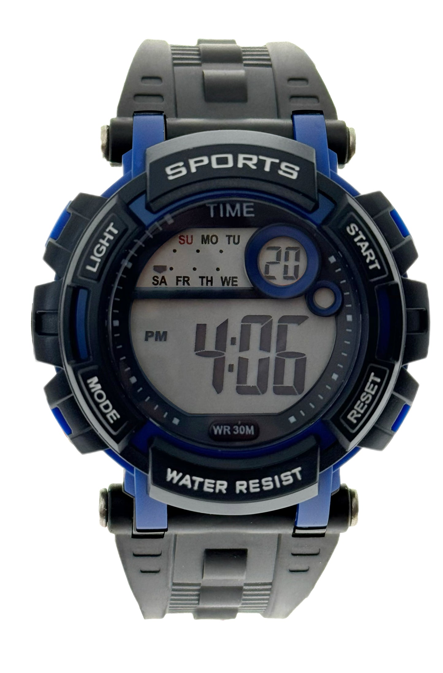 art. 1190 034AZ - TIME - Reloj Digital Crono Alarma, Caballero, Sumergible 3 ATM