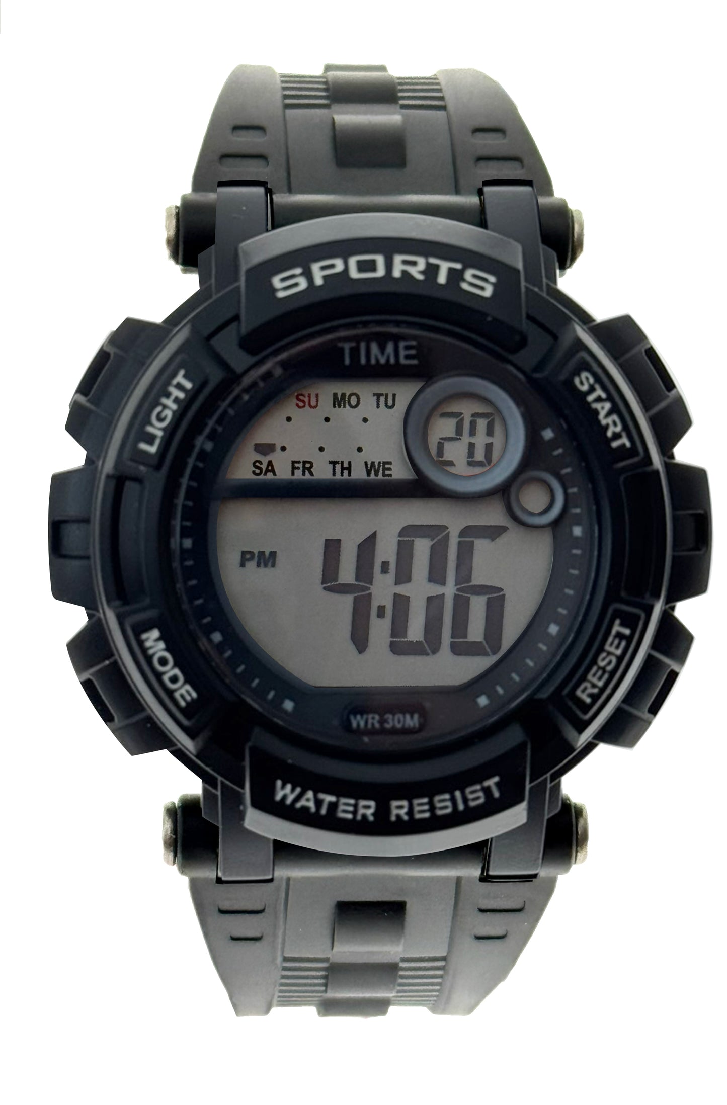 art. 1190 034NG - TIME - Reloj Digital Crono Alarma, Caballero, Sumergible 3 ATM