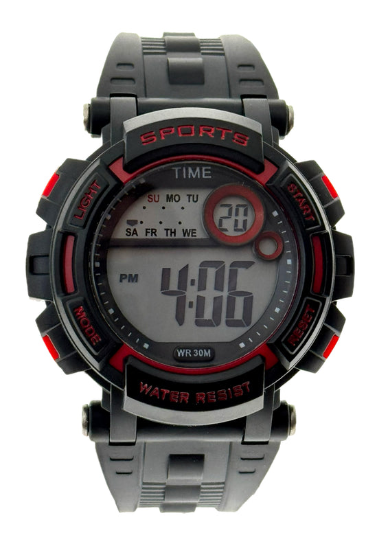 art. 1190 034RJ - TIME - Reloj Digital Crono Alarma, Caballero, Sumergible 3 ATM